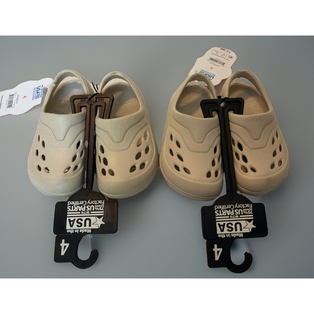 NIB Baby kids Wonder Nation Slip on Rubber Clogs Lot 2 Sz 4